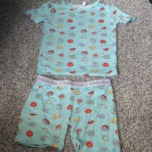 Bellabu Bear Blue Space Donuts Bamboo Pj Set